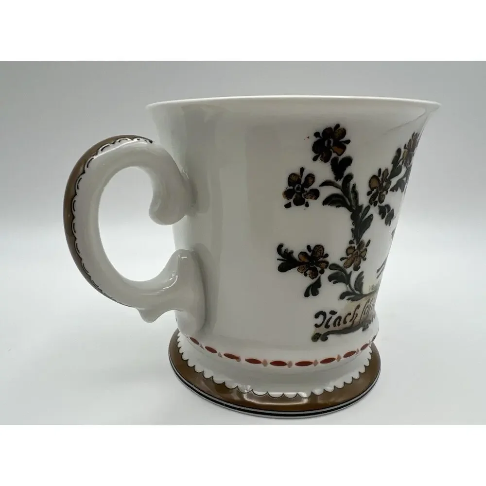Vintage Kurt Hammer Folk Art XL 14oz Shaving Mug with Hunting Scene West Germany